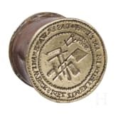 Doppelseitiges Zunft-Petschaft der Maurer und Zimmerleute, 18. Jhdt.
