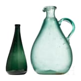 Karaffe und Mineralwasserflasche, S&uuml;dfrankreich oder Spanien, 19. Jhdt. (Karaffe)/um 1900 (Flasche)