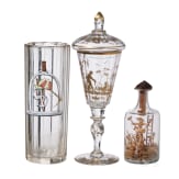 Deckelpokal, Becherglas und Eingericht, 19./20. Jhdt.