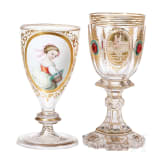 Zwei Biedermeier-Gl&auml;ser, B&ouml;hmen, 19./20. Jhdt.