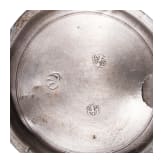 Walzenkrug mit Zinndeckel, Erfurt, Mitte 18. Jhdt.