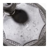 Walzenkrug mit Zinndeckel, Erfurt, 18. Jhdt.