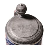 Two pewter-mounted faience jugs, Thuringia/Hanau, 18th century