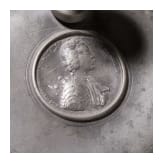 Three pewter-mounted faicene jugs, Bayreuth (one), 2nd half of the 18th century /19th century (one)