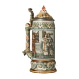 A Mettlach Stein "Wedding of the swan knight", ca. 1910