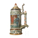A Mettlach Stein "Wedding of the swan knight", ca. 1910