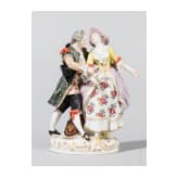 A porcelain couple, Frankenthal, 18th century