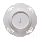 Six porcelain plates with flowers and butterfly, KPM, mid-19th century