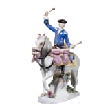 A drummer on horseback, Johann Joachim Kaendler, circa 1755 (design), Meissen, 20th century (finish)