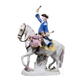 A drummer on horseback, Johann Joachim Kaendler, circa 1755 (design), Meissen, 20th century (finish)