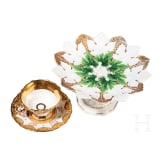 A porcelain cup with saucer and a centerpiece (fruit stand), Meissen, 1820/1860