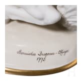 A porcelain soldier figure "Bernischer Dragoner-Offizier 1775" (Bern dragoon officer), Nymphenburg, 20th century