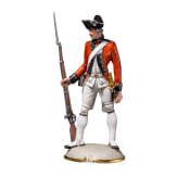 A porcelain soldier "Fusilier du R&eacute;giment d'Erlach" (Fusilier from the Regiment of Erlach), Nymphenburg, 20th century