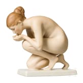A porcelain figure "drinking nude", Ernst Weck, 1924 (design), Rosenthal, 1940s (finish)