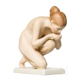 A porcelain figure "drinking nude", Ernst Weck, 1924 (design), Rosenthal, 1940s (finish)