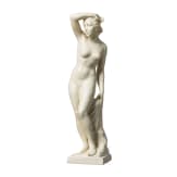 A buiscuit porcelain figure of a female nude "Die Ausschauende", Rudolf Kaesbach, 1936 (design), Rosenthal, Kunstabteilung Selb, 1943 (finish)