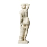 A buiscuit porcelain figure of a female nude "Die Ausschauende", Rudolf Kaesbach, 1936 (design), Rosenthal, Kunstabteilung Selb, 1943 (finish)