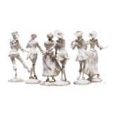 Five porcelain miniature figures, Karl Tutter (design), C. M. Hutschenreuther, 20th century