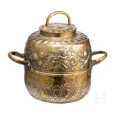 A Dutch fire pot, dated 1740