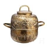 A Dutch fire pot, dated 1740