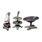 Three desk accessories, probably Berlin iron ("Fer de Berlin"), Prussia, 19th century