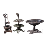 Three desk accessories, probably Berlin iron ("Fer de Berlin"), Prussia, 19th century