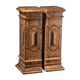 A pair of South German wooden pedestals, circa 1720