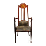 A German art nouveau high-backed chair, early 20th century