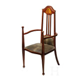 A German art nouveau high-backed chair, early 20th century