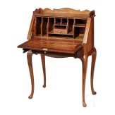An elegant Pakistani secretary desk with ottoman, M. Hayat & Bros., 20th century