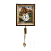 A German (Black Forest) clock painting with eye turner, circa 1900