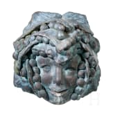 A bronze gargoyle fountain, probably German, 19th century