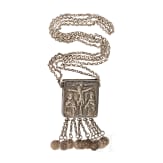 A silver and niello pendant (reliquary) with the crucifixion, probably Russian, 18th century