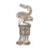 A silver and niello pendant (reliquary) with the crucifixion, probably Russian, 18th century