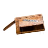 A Russian birchwood cigarette case "Носи и помни", late 19th century