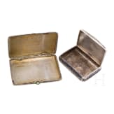 Two Russian silver cigarette cases, late 19th century/1908-17