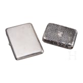 Two Russian silver cigarette cases, late 19th century/1908-17