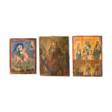 Three icons, including the Deisis and Saint Demetrios, Bulgaria/Greece, 19th century