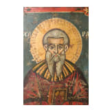 An icon showing Saint Haralampos, Carpathians, 19th century