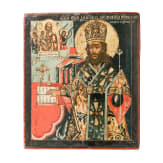 An icon showing Saint Dimiti Metropolitan of Rostov, Russia, 18th century (collection Kasteel de Wijenburg)