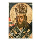 An icon showing Saint Dimiti Metropolitan of Rostov, Russia, 18th century (collection Kasteel de Wijenburg)