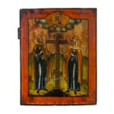 A Russian icon showing Saints Constantine and Helena, 19th century