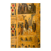Two Russian icons: Archangel Michael - the Horseman of the Apocalypse. and a feast icon, circa 1900