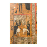 Two Russian icons: a feast icon and an icon with four Saints and Christ Pantokrator, late 19th century