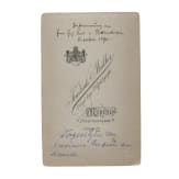 Max von Pettenkofer (1818 - 1901) - Kabinettfoto mit eigenh&auml;ndig signierter Widmung auf der R&uuml;ckseite, 1890
