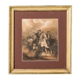 Tuschezeichnung &bdquo;Friedrich der Gro&szlig;e auf galoppierendem Pferd", deutsch, 19. Jhdt.