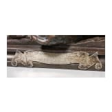 Jagdhund-Plastik als Offiziers-Schie&szlig;preis, datiert 1896