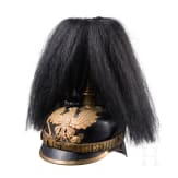 Helm f&uuml;r Offiziere der Infanterie, mit Paradebusch, um 1910
