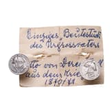 Ein Paar silberne Geschenk-Manschettenkn&ouml;pfe aus dem Krieg 1870/71