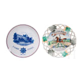 Meissen-Teller des 2. Garde-Ulanen-Regiments und Reservistenteller aus dem K&ouml;nigs-Ulanen-Regiment Nr. 13